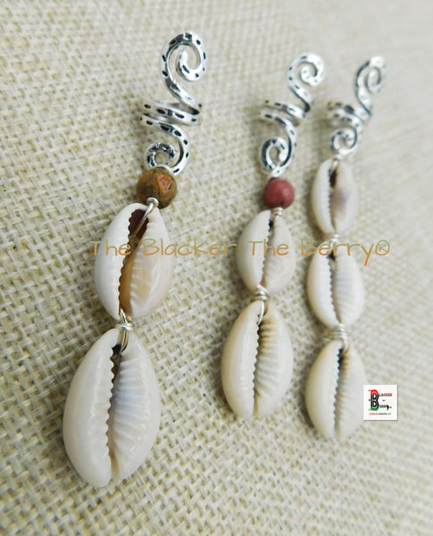 Cowrie Shell Loc Jewelry, Dreadlock Hair Accessories, Beads for