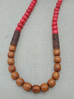 Wooden Beaded Necklace Handmade