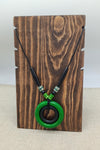 Green Necklaces for Women Wooden Beaded Long Jewelry Ethnic Round Handmade Gift