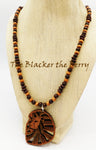 Lion Necklace Wooden Beaded Jewelry The Blacker The Berry SALE