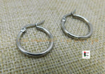 Silver Hoop Earrings Stainless Steel Jewelry Black Owned