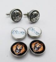 Men Cuff Links Gift Ideas Jewelry Graduation Interchangeable Lion