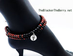 Silver Ankh Anklet Beaded Women Jewelry Handmade