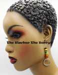 Ethnic Earrings Beaded Green Silver Women Jewelry