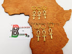 Ankh Hair Jewelry Accessories Set of 6 Brass Women Handmade