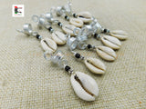 Hair Jewelry Accessories Silver Cowrie Black Silver Handmade Accessories Set of 10 Black Owned