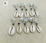 Hair Jewelry Accessories Silver Cowrie Black Silver Handmade Accessories Set of 10 Black Owned