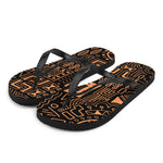 African Mudcloth style Flip-Flops