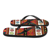 Tribal print Flip-Flops, footwear